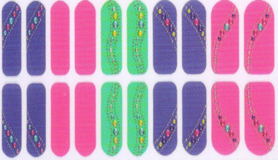 

Lootkabazaar Adhesive Long Lasting Stickers For Women NAS047(Green::Pink::Purple)