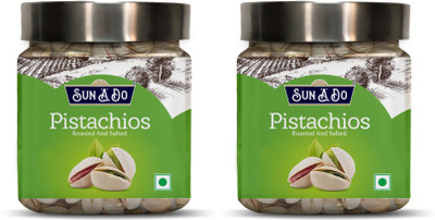

SUN'A'DO Pistachios Roasted & Salted Combo Pack of 2(200g Each) Pistachios(400 g, Plastic Bottle)