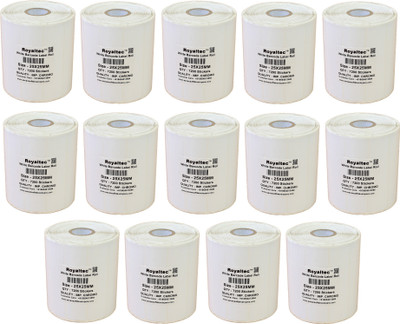 

Royaltec 25X25MM Barcode Labels Premium Quality Set of 14 Self-adhesive Paper Label(White)