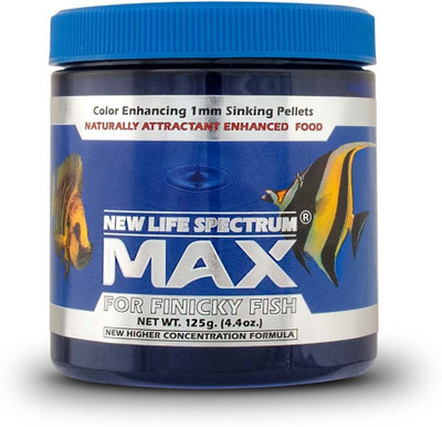 

new life spectrum NLS MAX for Finicky fish 1mm sinking pellets Mint 125 g Dry Fish Food