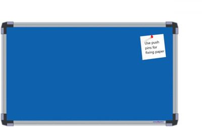 

NECHAMS Fabric Notice Board Blue Economy Series 2ft x 2ft Notice Board Bulletin Board(Blue)