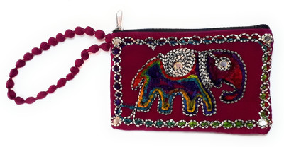 

Unique Fashion Embroidered Pink Velvet Elephant Design Mobile Pouch/Purse for Girls/Women Mobile Pouch(Pink, Multicolor), Multicolor;pink