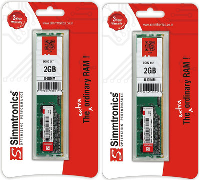 

simtronics 2GB DDR2 667MHZ DDR2 2 GB (Dual Channel) PC (2GB DDR2 667MHZ)(Green)