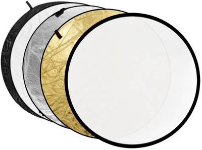 

SONIA 5 in1 Translucent Silver Gold White and Black Collapsible Round Multi Disc Light Reflector for Studio or Any Photography Situation. Reflector