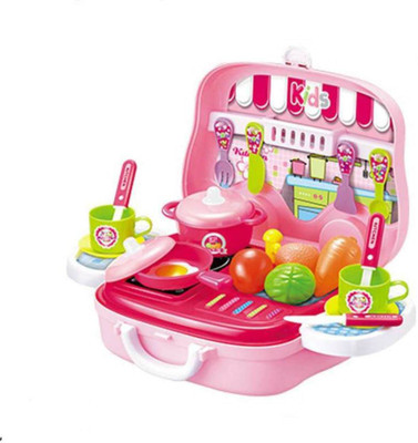 

Toyvala Ultimate Kid Chef's Bring Along Kitchen Cooking New Pink Pretend Play Toys Suitcase Set
