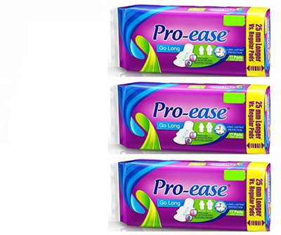 

Pro-ease Go long 17+17+17 pad Sanitary Pad(Pack of 3)