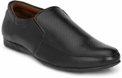

Shoegaro Shoegaro Men's Black Leather Derby Party Formal Shoes Slip On For Men(Black
