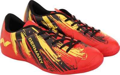 

Nivia Country Colour Futsal - Germany Football Shoes For Men(Yellow, Red, Red::black