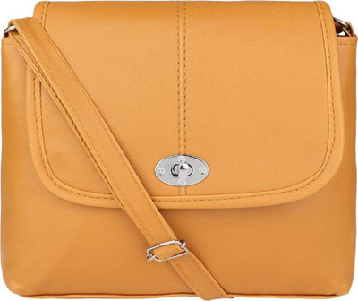 

SAHAL FASHION Women Evening/Party Tan PU Sling Bag
