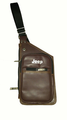 

jeep Men & Women Casual Brown Leatherette Sling Bag