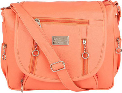 

GulshanCollection Women Casual Orange Leatherette Sling Bag
