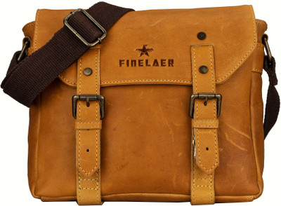 

FINELAER Women Casual, Evening/Party Yellow Genuine Leather Sling Bag