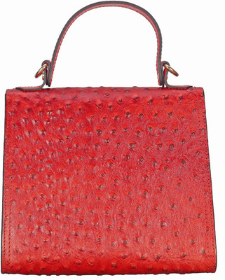 

ADAMIS Women Casual Red Genuine Leather Sling Bag