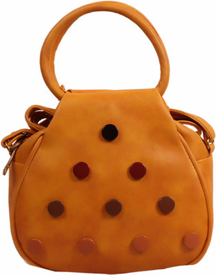 

SR DEALS Girls Evening/Party Yellow PU Sling Bag