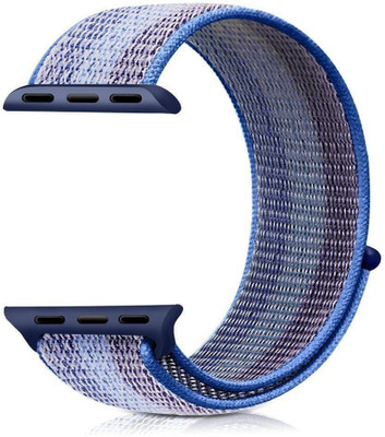 

CELLFATHER Woven Nylon Sports Strap for iWatch Series 1,2,3 (38mm) Tahoe Blue _STRIPED Smart Watch Strap(Blue)