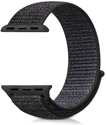 

CELLFATHER Woven Nylon Sport Loop Strap for iWatch Series 1,2,3 (38mm) Black White Smart Watch Strap(Mullti Color)