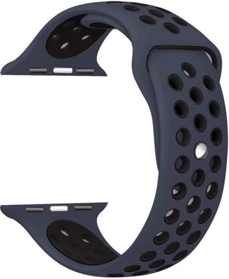 

CELLFATHER Silicone Nike Sport Band for Apple iWatch (38mm, Blue & Black) Smart Watch Strap(Mullti Color)