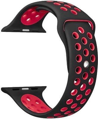 

CELLFATHER Silicone Sport Band for iWatch (38mm, Black & Hot Pink) Smart Watch Strap(Mullti Color)