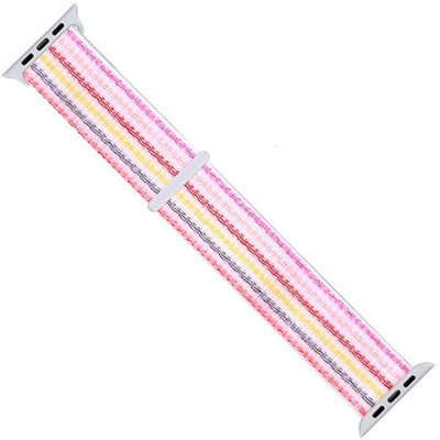 

CELLFATHER Woven Nylon Sports Strap for iWatch Series 1,2,3 (42mm) Pink Streak_STRIPED Smart Watch Strap(Pink)