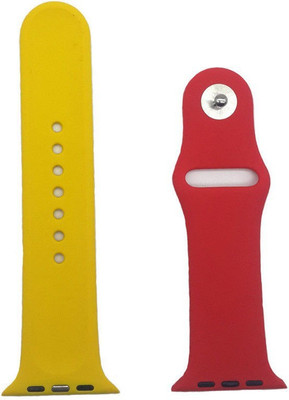 

CELLFATHER Silicone Sport Band Strap 42mm Series 1 2 3 Sport Edition (Article Size- M/L) Smart Watch Strap(Red, Yellow)