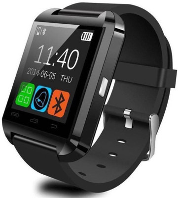 

WILES U8 Bluetooth Wrist Watch BLACK Smartwatch(Black Strap FREE SIZE)