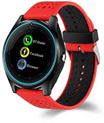 

Liddu Latest Hight Quality Waterproff Bluetooth Wrist Watch Phone For Android Red Black, Red Smartwatch(Black, Red Strap Free Size)