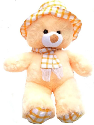 

SONIA COLLECTIONS huggable lovable cute Cream Teddy with Cap ( YELLOW) - 57 cm(Cream)