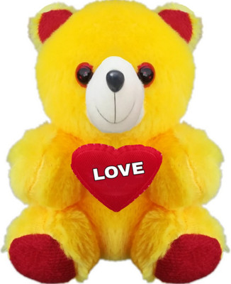 

Mofaro Yellow Love Teddy Bear Soft Toy - 10 cm(Yellow)