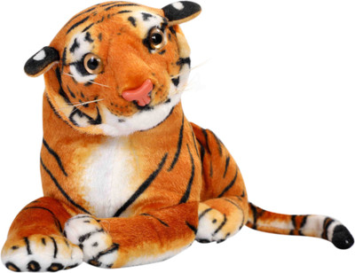 

house of fun Tiger Stuff Toy - 18 cm(Yellow White Black)