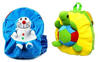 

KIDOFLY Swati toy kids school bag for children,'s | Gift ( 2 to 6 age ) new doraman-tour combo pack , soft material fabric for nursery / play school boy/girl 10 L - 38 cm(Multicolor)