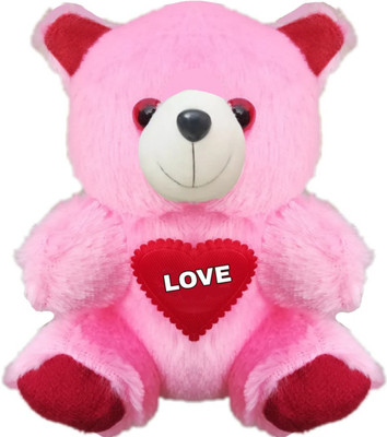 

Mofaro Pink Love Teddy Bear Soft Toy - 10 cm(Pink)