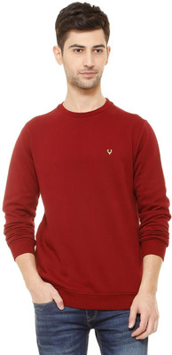 Allen Solly Full Sleeve Solid Men Sweatshirt