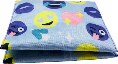 

Meher Collection Cosmetic Pouch(Multicolor, Purple), Purple button;purple lining;smiley print