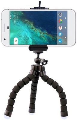 

ALLMUSIC Flexible Mini Tripod Camera Travel Tripod with 360 Rotatable Phone Holder mobile holder Selfie WITH D67-7 stick Gorillapod Universal Tripods For all Smartphones Tripod, Tripod Kit(Black, Supports Up to 3.5)