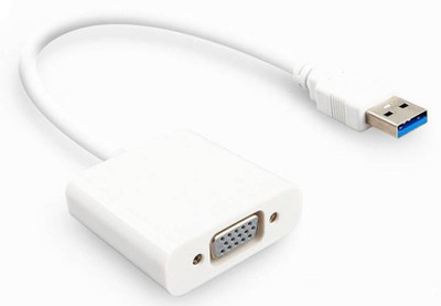 

aplink TV-out Cable High Quality USB 3.0 To VGA Cable(White, For Computer)