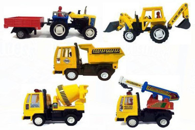 

F Z COLLECTIONS Construction Kit Set of 5 Trucks(Multicolor)