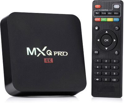 

mobaccx WiFi 4K 1080P 64bit MXQ PRO Android TV Box Quad Core Set Top Boxes XBMC Kodi Pre-installed nternet TV Box 1080 7.5 DVD Player(Black)