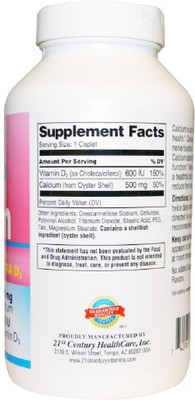 

21st Century 21st Century, Calcium 500 + D3 Plus Extra D3,(400 No)