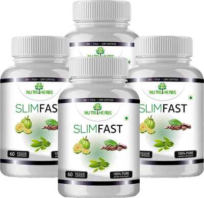 

Nutriherbs Garcinia Cambogia, Green Coffee Tea Combo - 60 Capsules Weight Loss (Pack Of 4)(240 No)