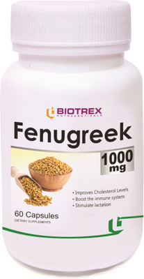 

Biotrex Nutraceuticals Fenugreek - 1000mg (60 Capsules)(1000 mg)