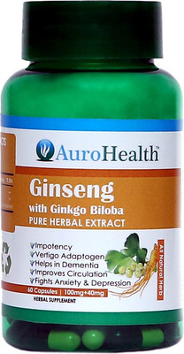 

AuroHealth GINSENG GINKGO BILOBA(500 mg)