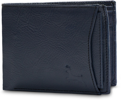 

Calvin Jones Men Casual Blue Genuine Leather Wallet(5 Card Slots)