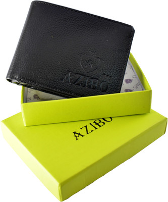 

Azibo Men Formal Black Genuine Leather Wallet(7 Card Slots)