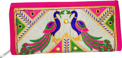 

Lelys Women Casual Pink Canvas Wallet, Multi
