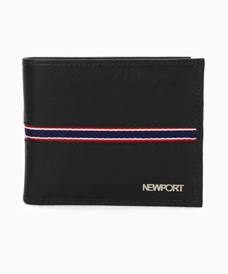 

Newport Men Black Genuine Leather Wallet(4 Card Slots)