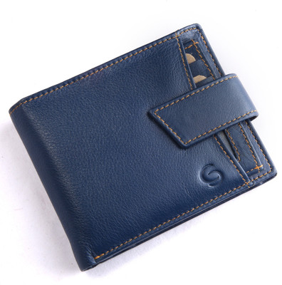 

GETOREE Men Casual Blue Genuine Leather Wallet(6 Card Slots)