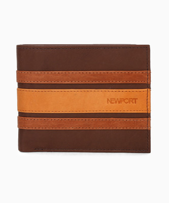 

Newport Men Tan, Brown Genuine Leather Wallet(3 Card Slots), Brown;dark tan & tan