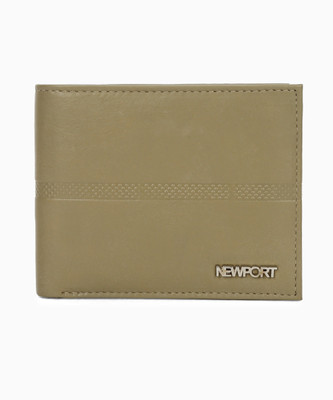 

Newport Men Green Genuine Leather Wallet(4 Card Slots), Olive