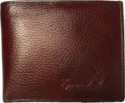 

TyranT Men Formal Brown Genuine Leather Wallet(6 Card Slots), Red brown