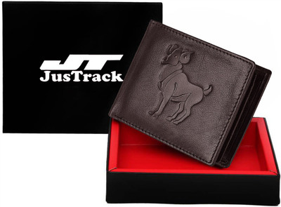 

Justrack Men Casual Brown Genuine Leather Wallet(1 Card Slot)